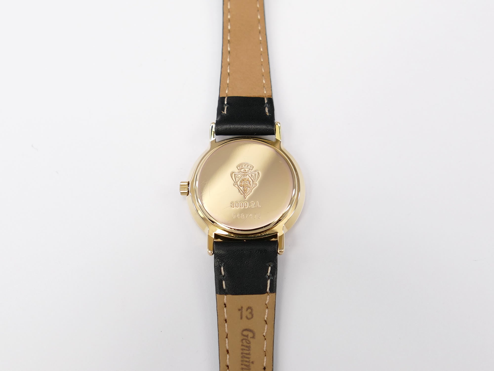 Gucci 3000.2.L 18k Gold Plated case back