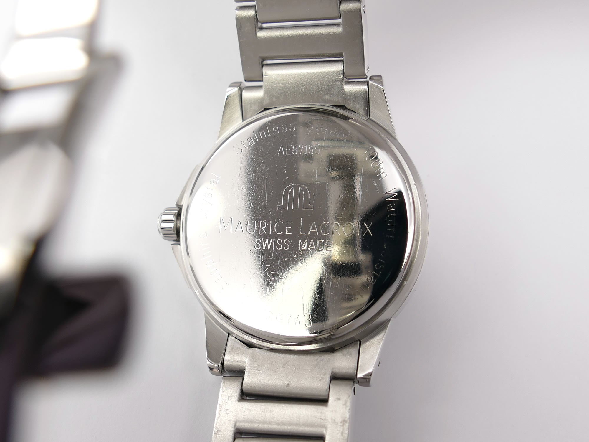 Maurice Lacroix Miros stainless steel case back