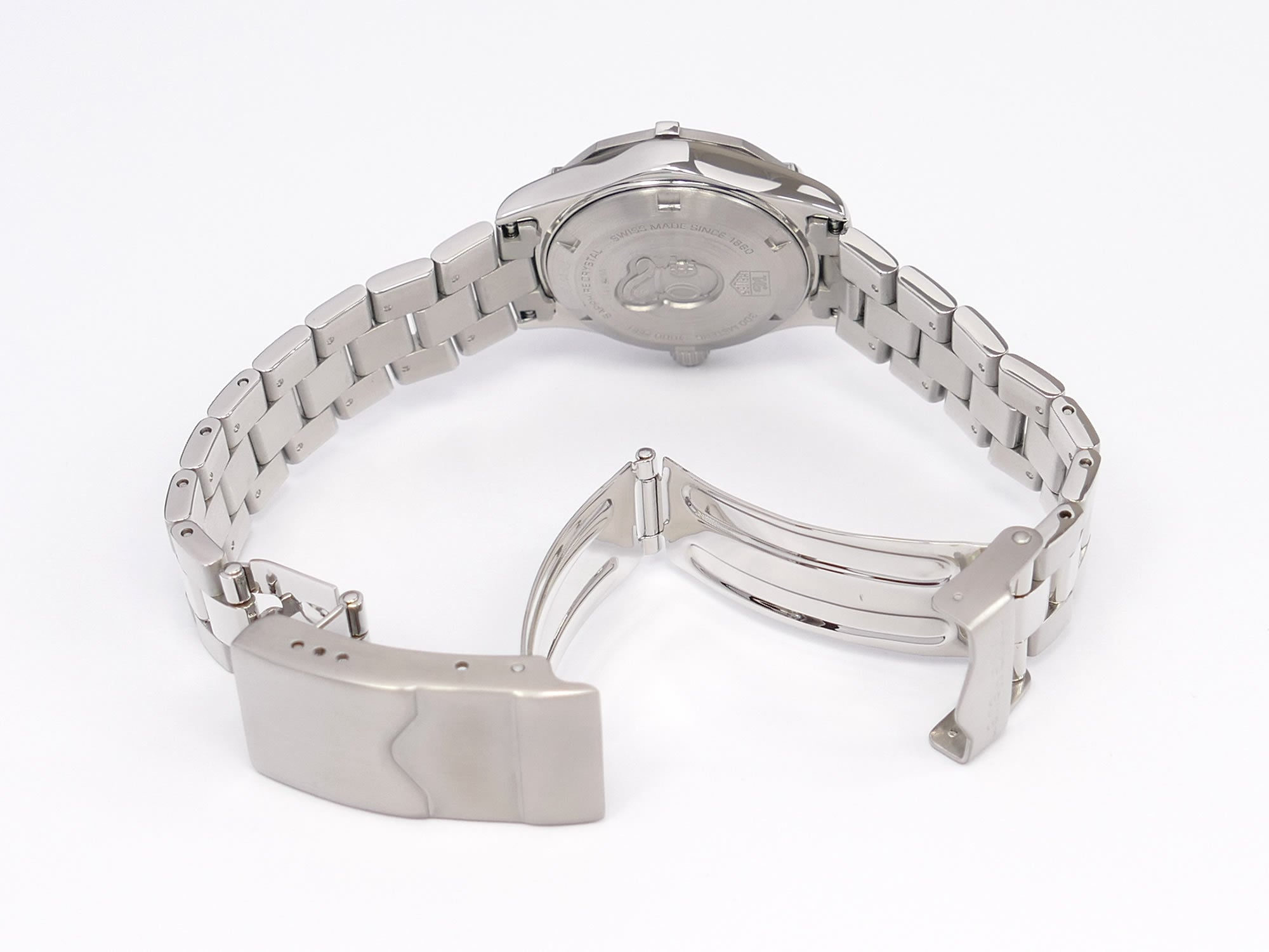 TAG Heuer Aquaracer WAF1412 stainless steel folding clasp with wet suit expansion