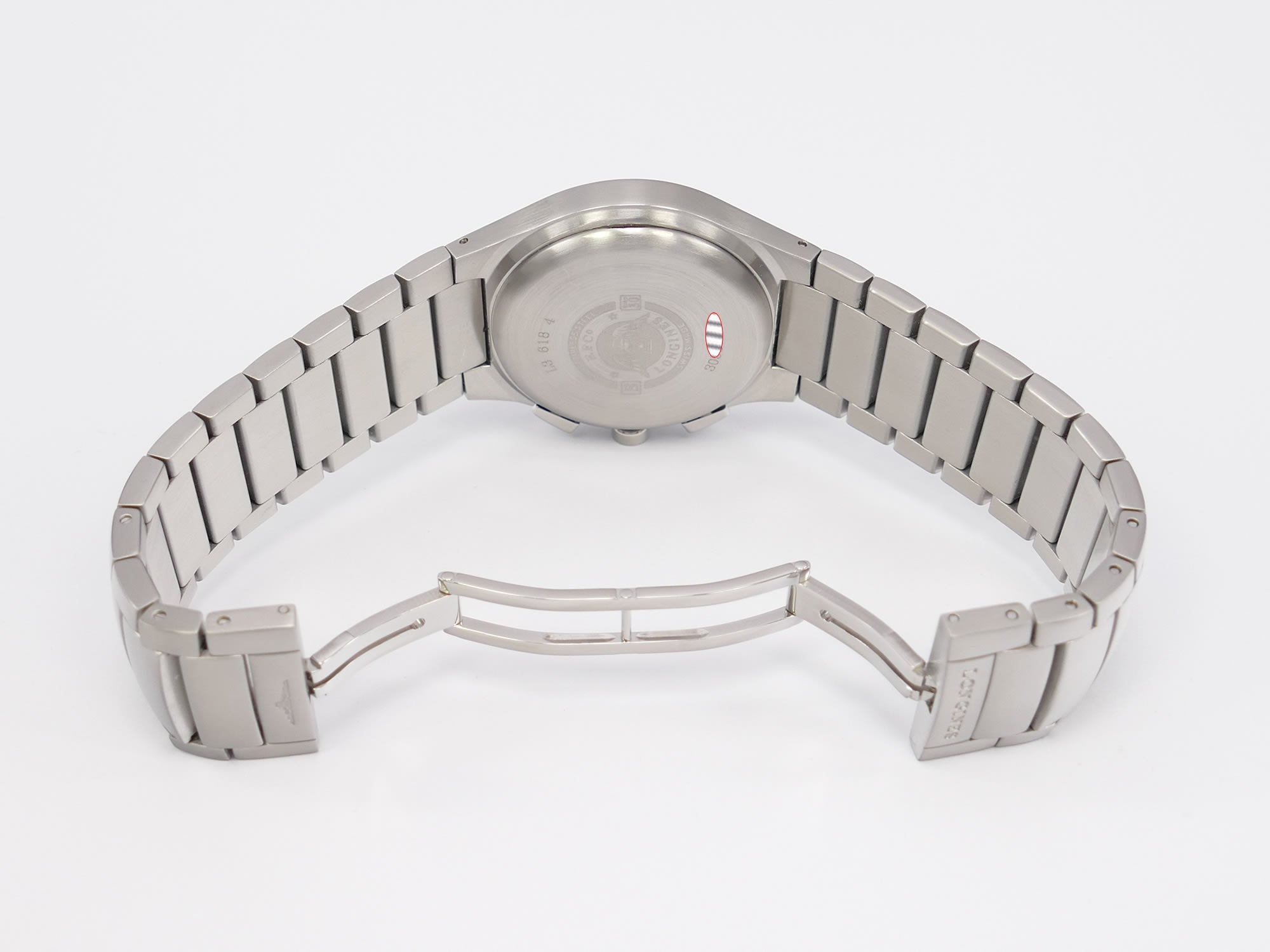 Longines Oposition L3.618.4 stainless steel bi folding clasp