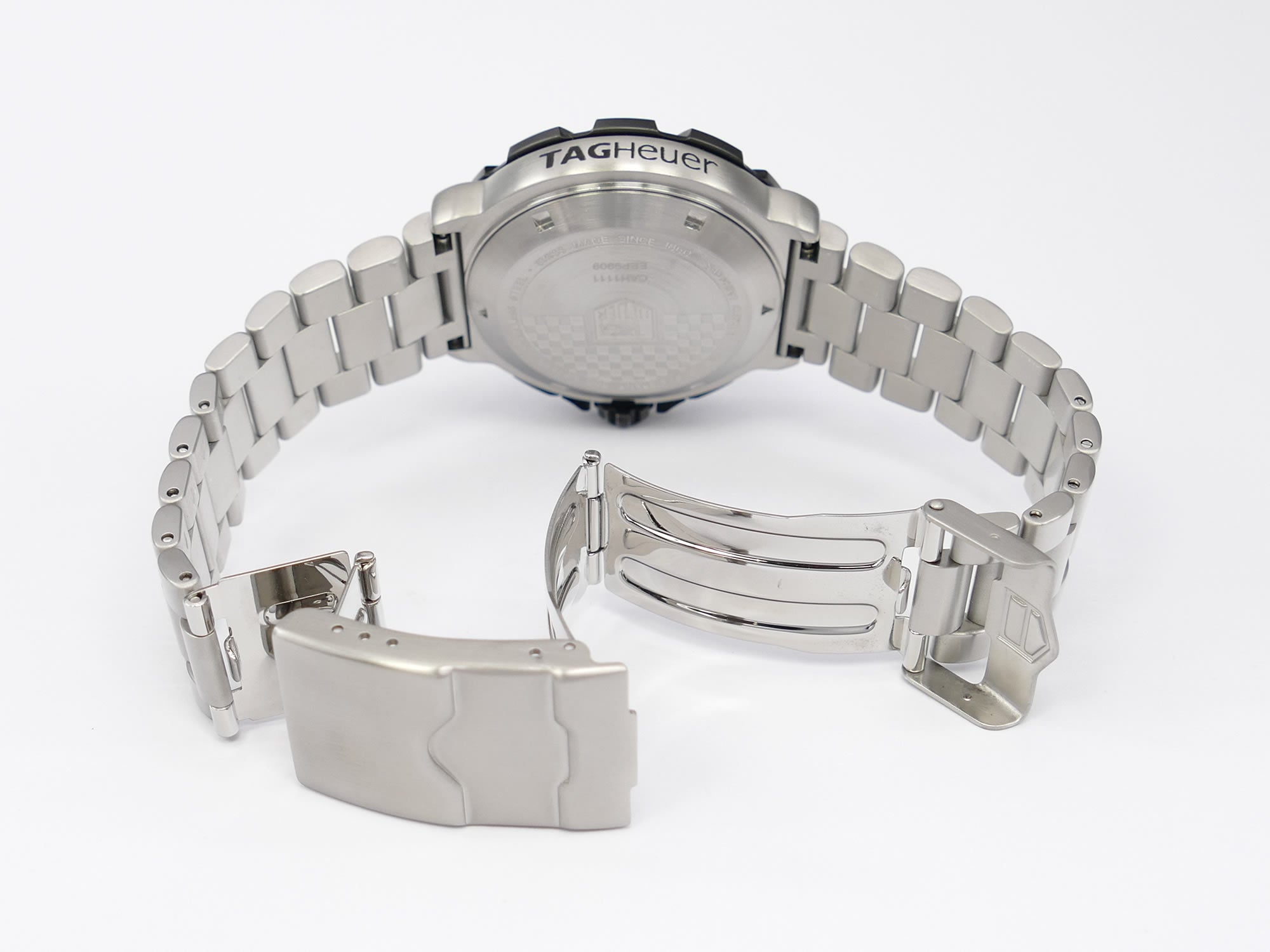 TAG Heuer Formula 1 CAH1111 stainless steel folding clasp with wet suit expansion