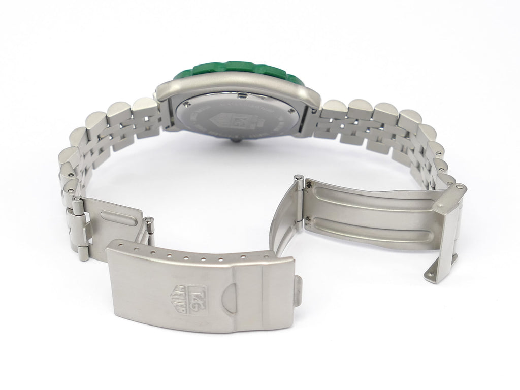 TAG Heuer Formula 1 Mid size WA1212 stainless steel folding clasp with wet suit expansion