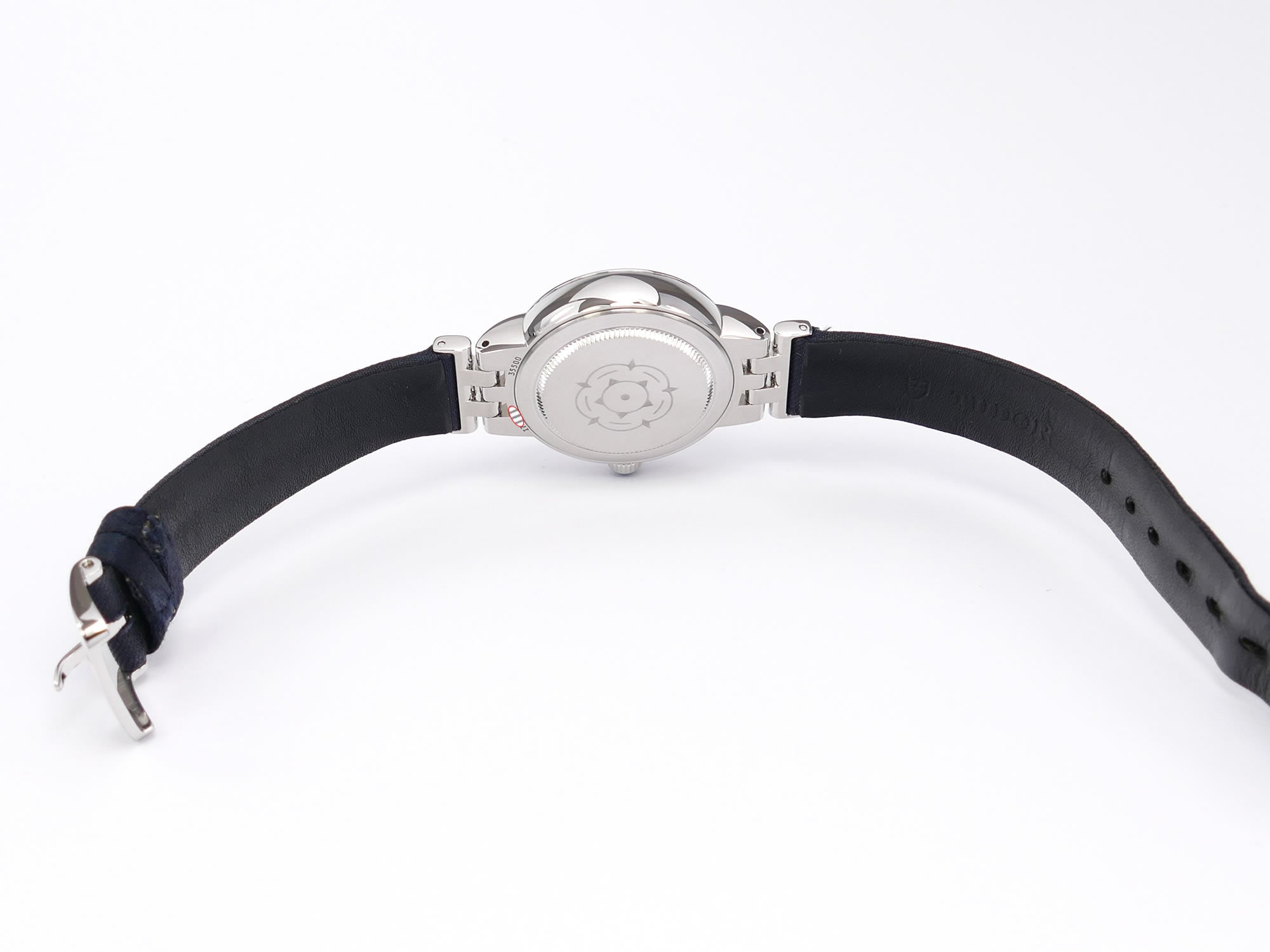 Tudor Clair de Rose 35500 two piece textile/leather strap