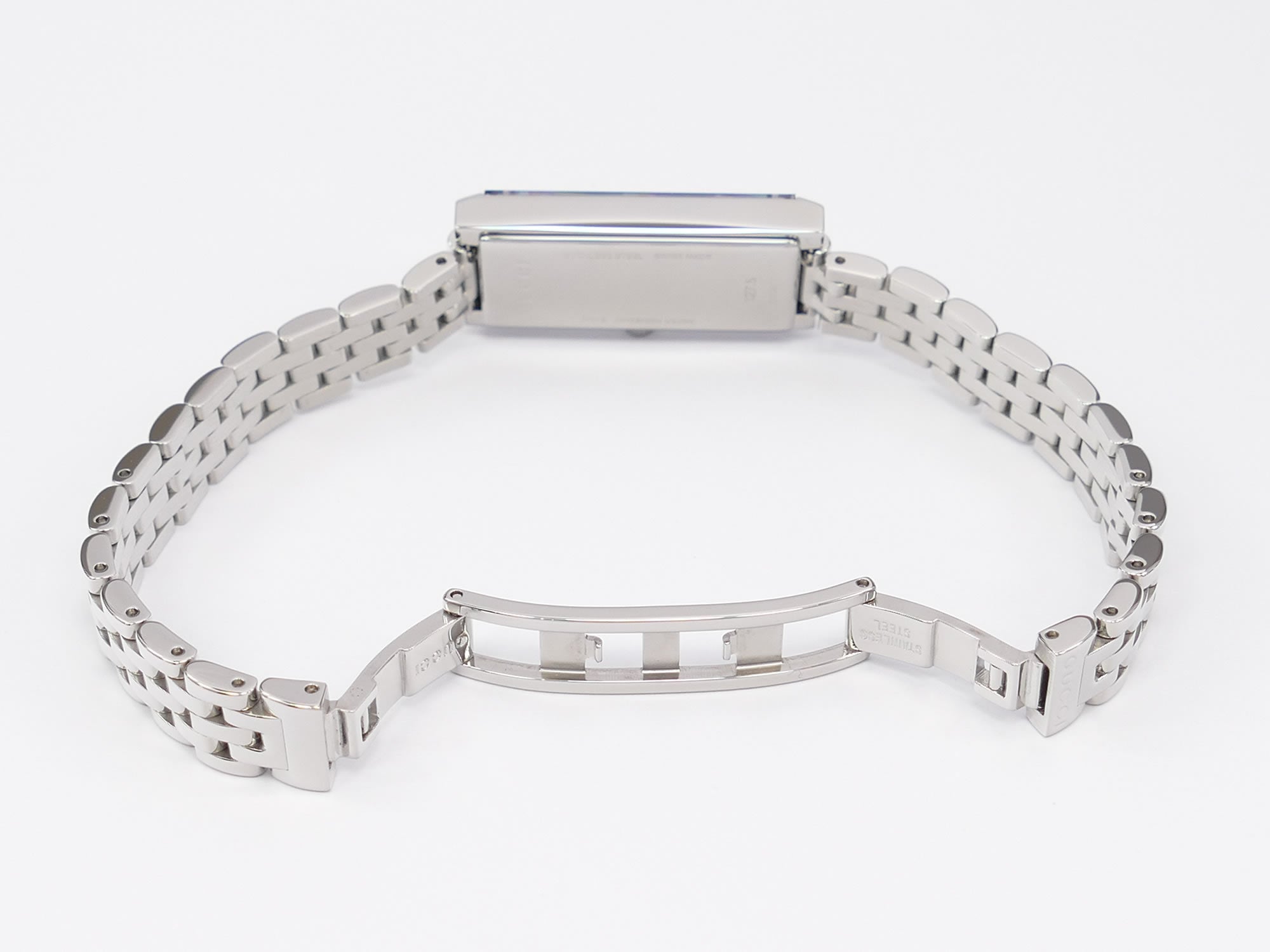 Gucci G-Frame 127.5 stainless steel bi folding clasp