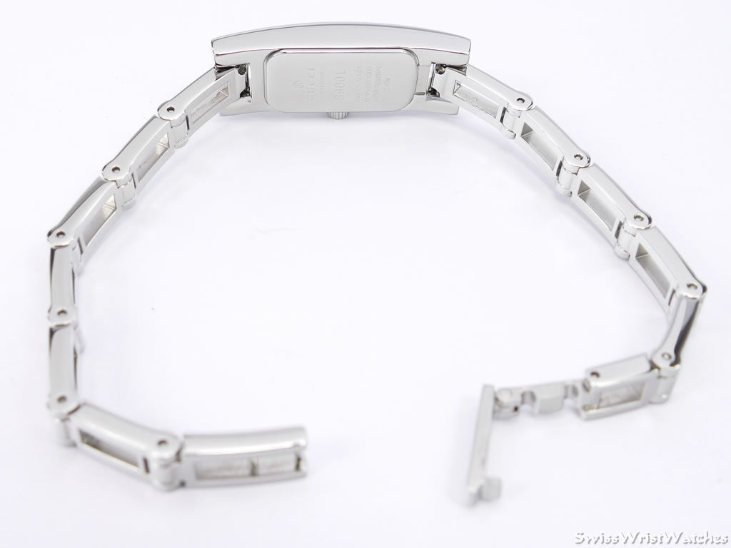 Gucci 3900 L White Mother of Pearl Dial 26 Diamonds Stainless Steel YA039512