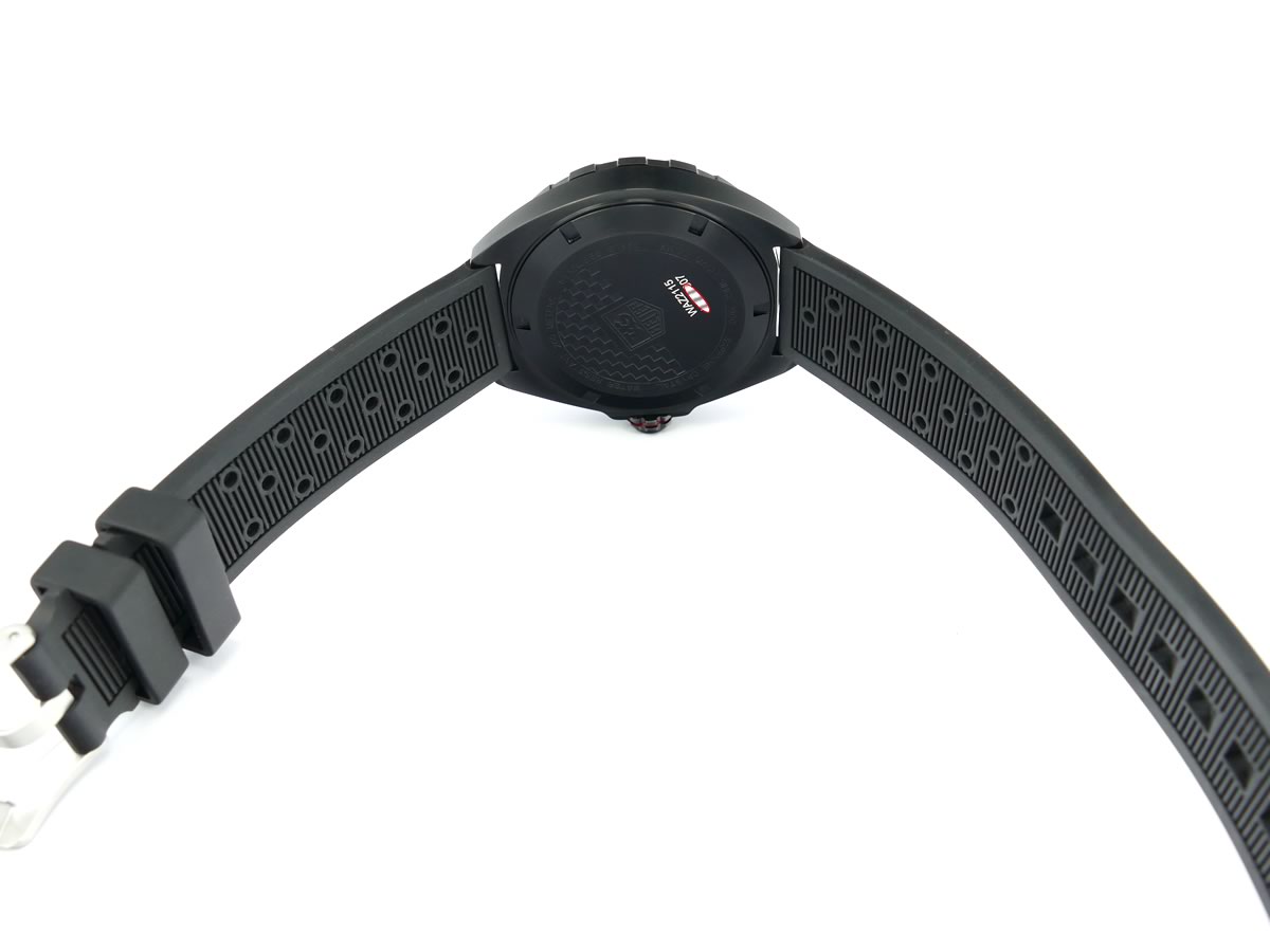 TAG Heuer Formula 1 WAZ2115 all black titianium carbide PVD coated stainless steel and uncoated buckle