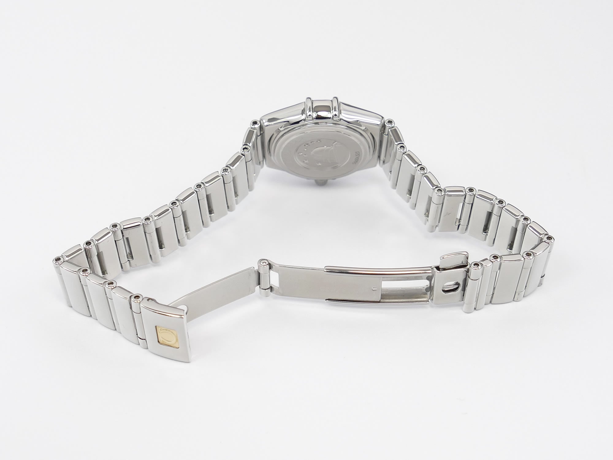Omega Constellation 1465.71.00 stainless steel clasp with 18k gold logo