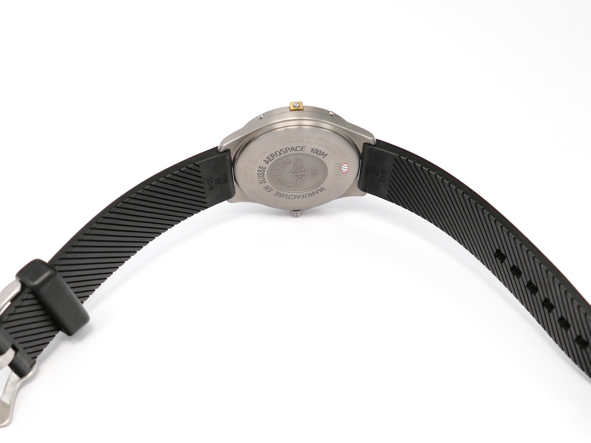 Breitling Aerospace F65062 two piece rubber strap
