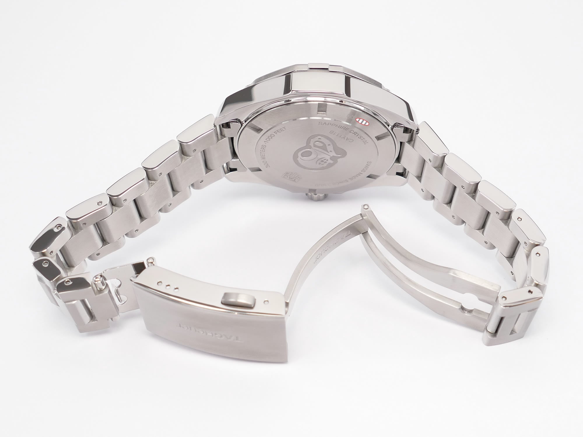 TAG Heuer Aquaracer CAY111B stainless steel folding clasp
