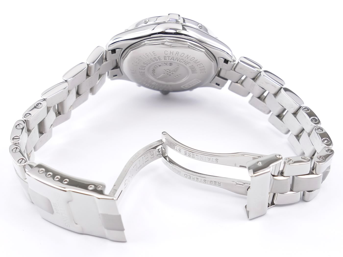 Breitling Colt Chrono A73350 folding clasp with safety clasp