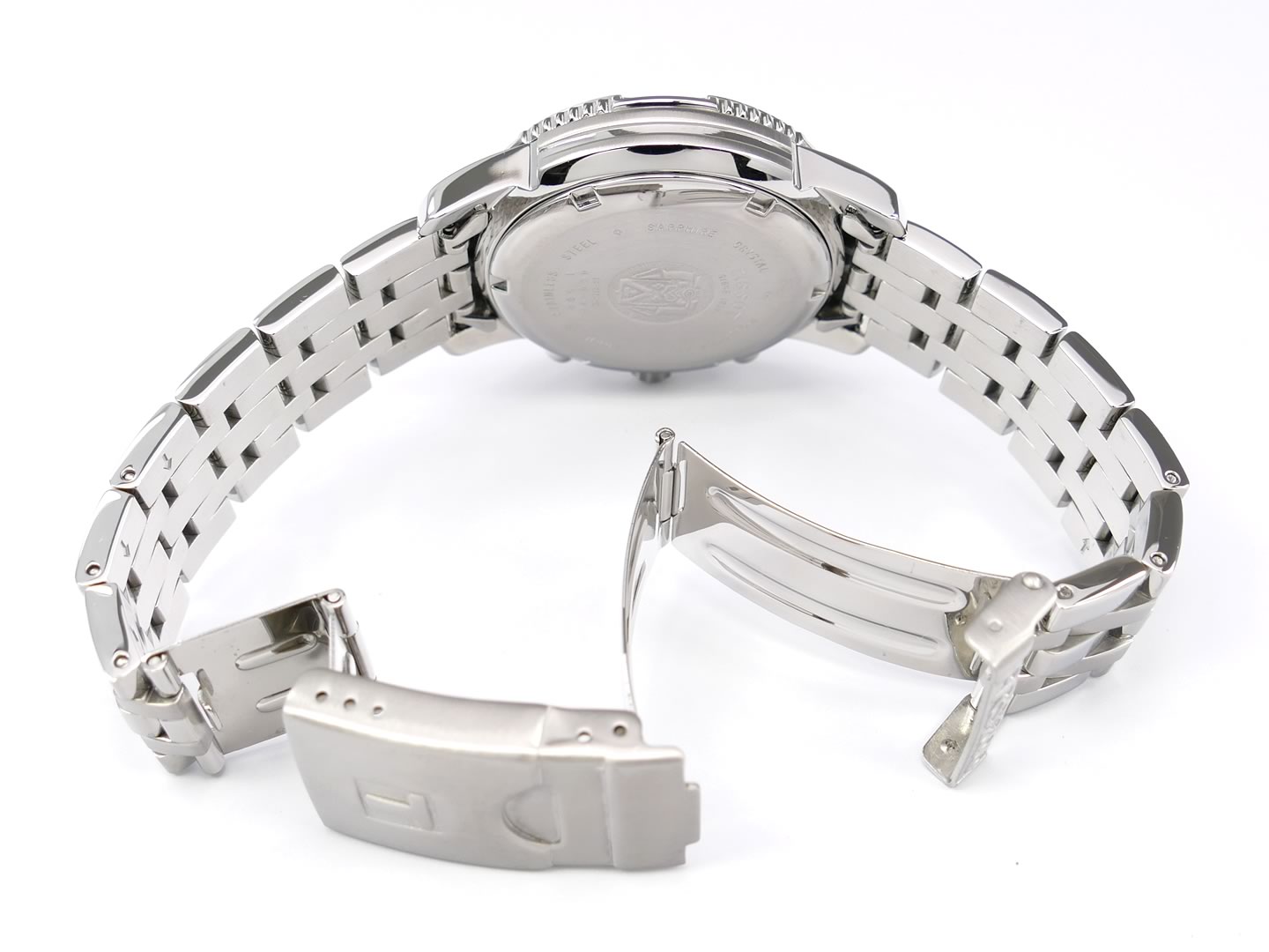 Tissot T-Sport PRS200 Chronograph Blue T17.1.486.44 wetsuit expansion clasp and folding clasp