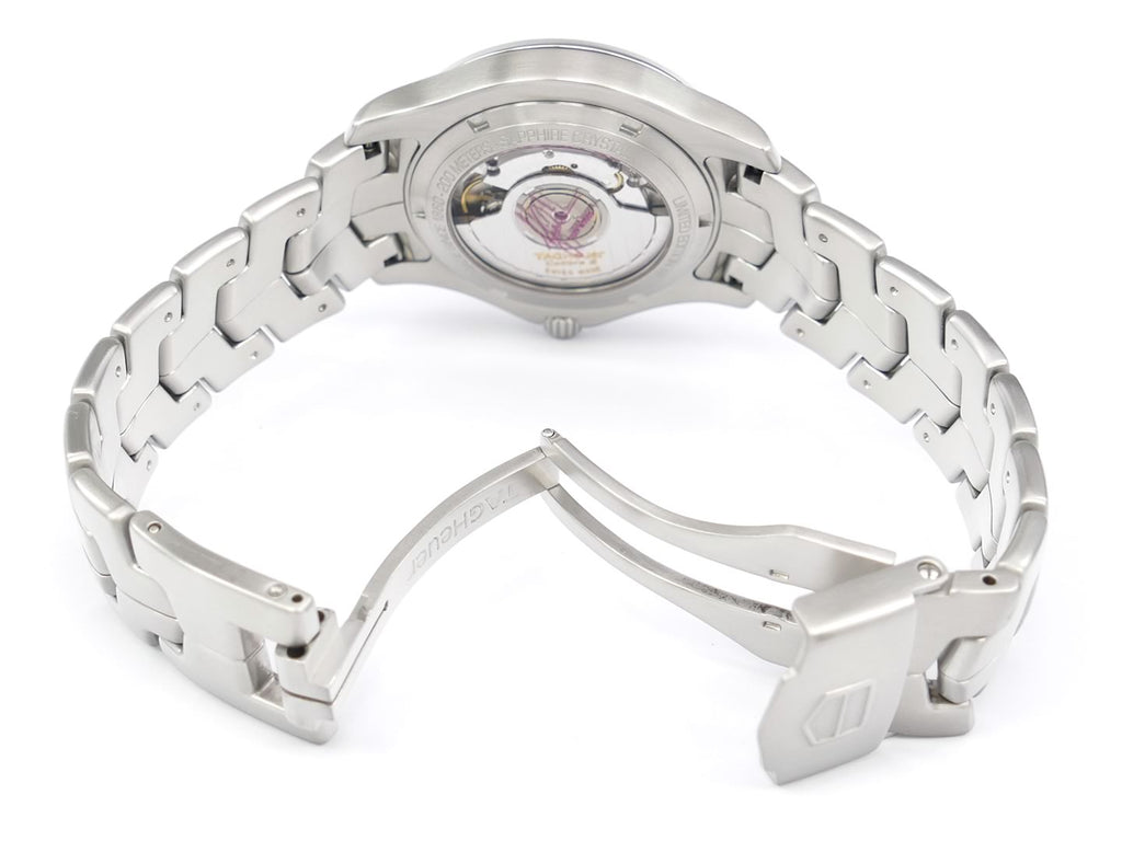 TAG Heuer Tiger Woods Link Automatic WJF211D.BA0570 folding clasp with security clasp