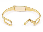 Gucci 1500 L White on 18k Gold Bangle 