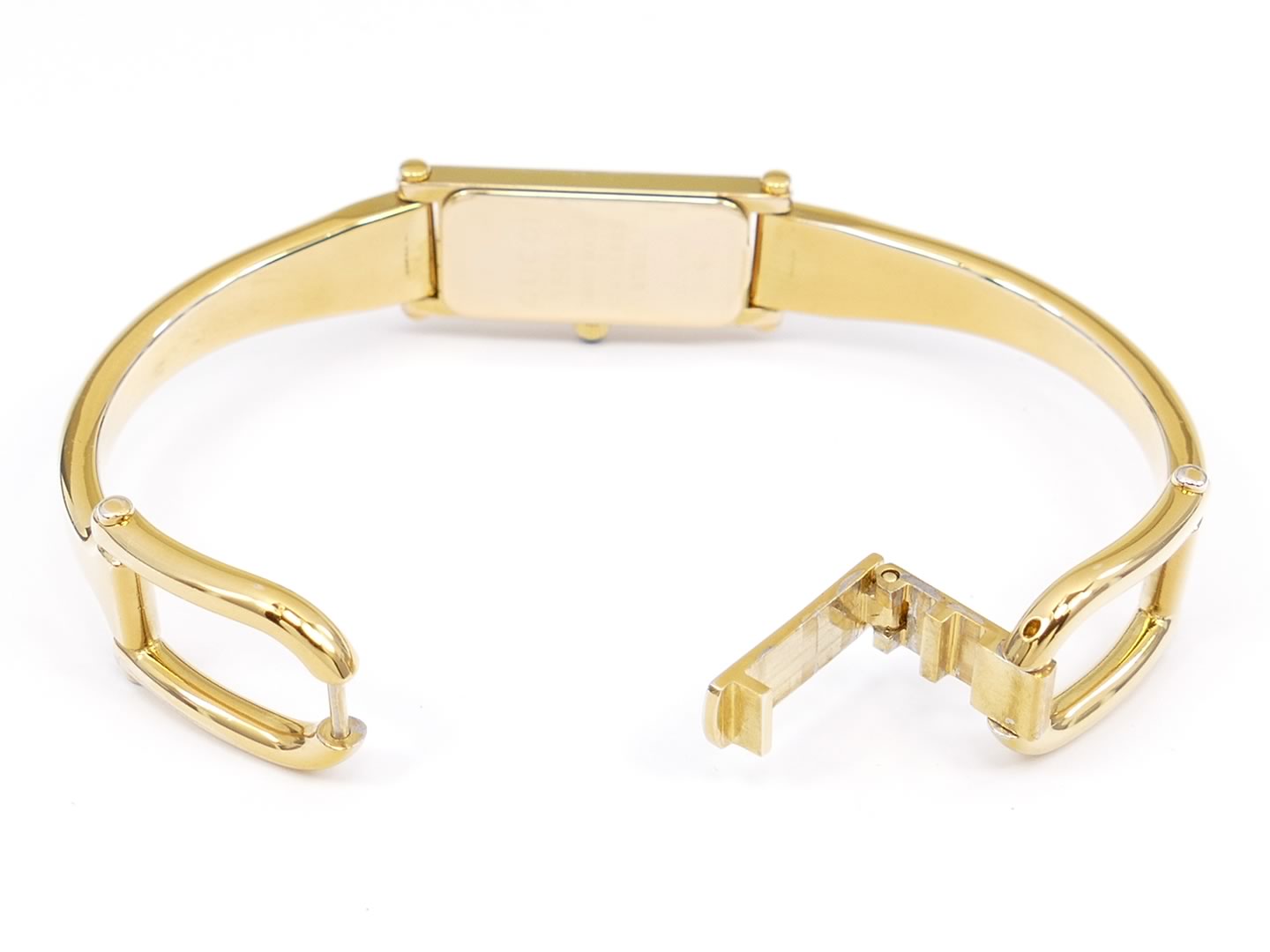 Gucci 1500 L White on 18k Gold Bangle 