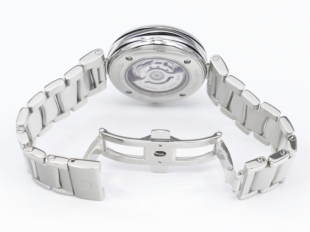Omega De Ville Ladymatic Black Co-Axial Chronometer 425.30.34.20.51.001 double folding clasp