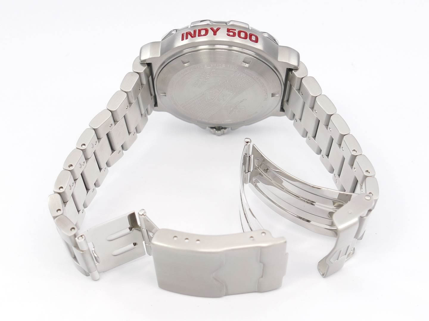 TAG Heuer Formula 1 Indy 500 Chronograph CAH101A.BA0860 folding clasp with security clasp and wet suit expansion