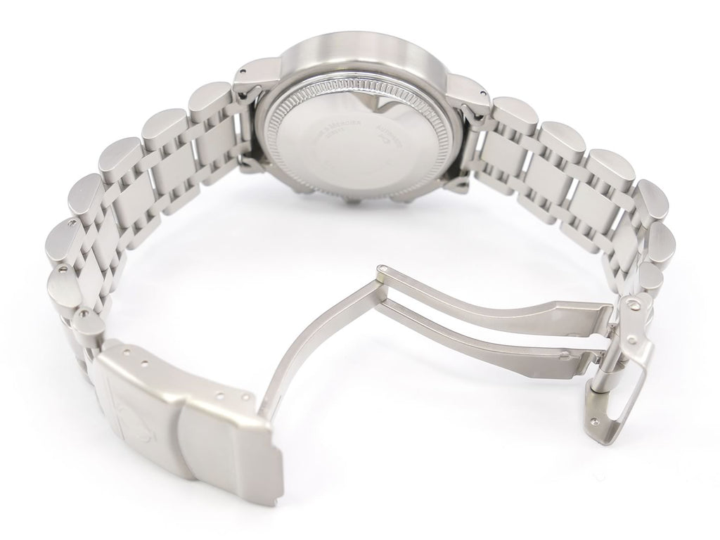 Baume et Mercier Richemont White Chronograph stainless steel folding clasp