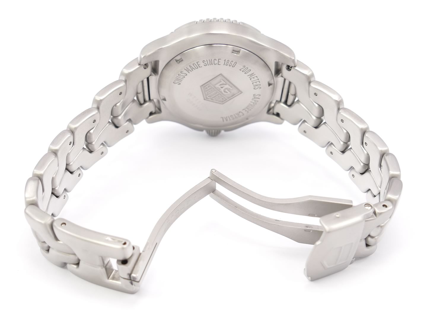 TAG Heuer Link Black Dial WT1110-0 folding clasp with security clasp