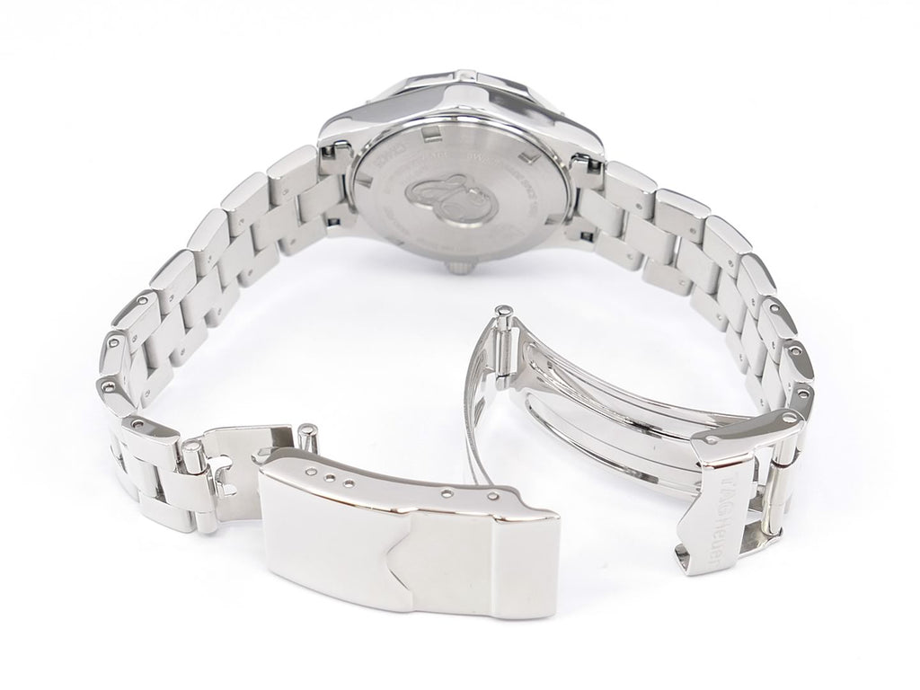 TAG Heuer Aquaracer WAF1416.BA0813 folding clasp with wet suit expansion and security clasp