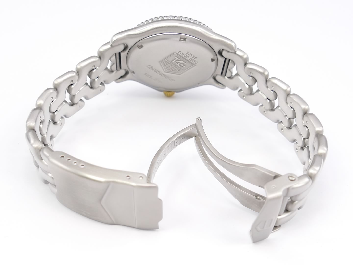 TAG Heuer SEL White Chronometer Soild Gold Bezel S87.806 – SWWatches