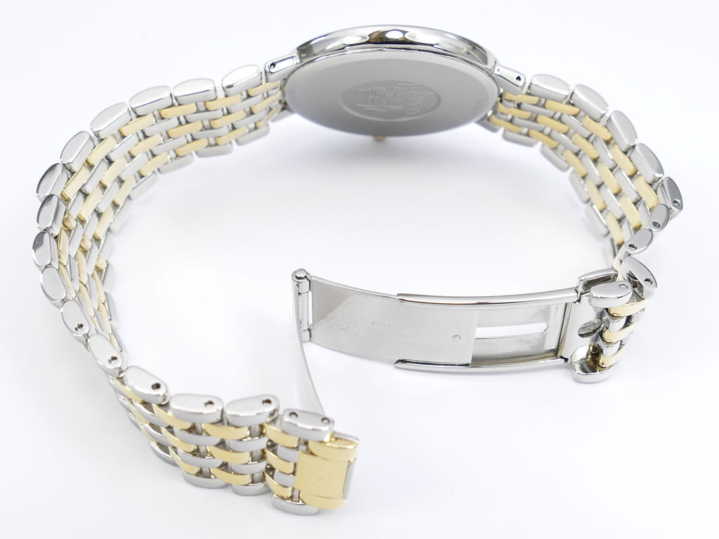 Omega De Ville Silver Dial 396.2379 Solid 18k Gold & Stainless Steel Quartz