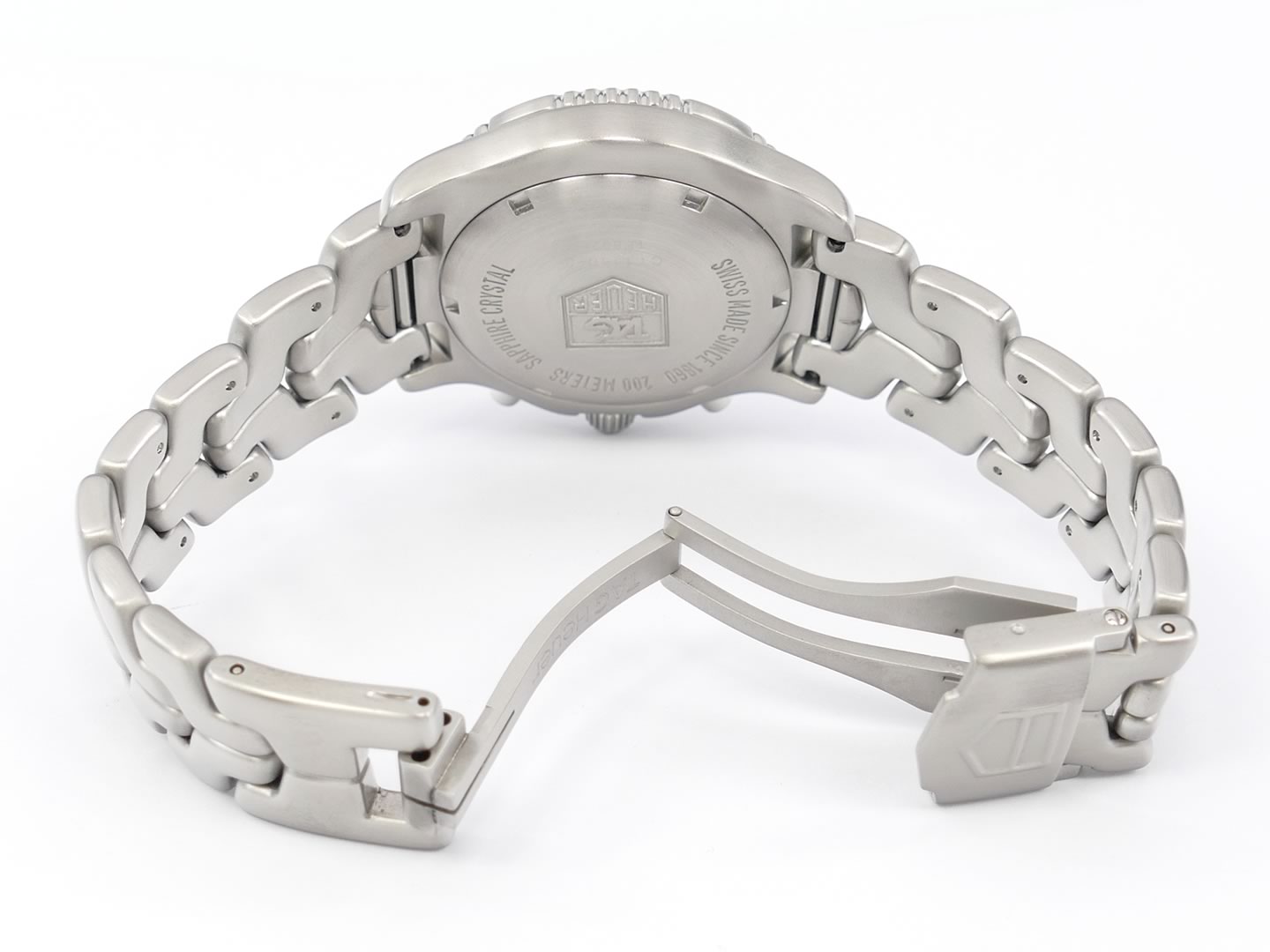 TAG Heuer Link Chronograph CT1110.BA0550 folding clasp with security clasp