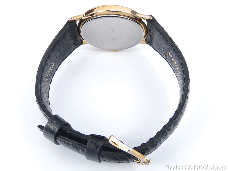 Raymond Weil Black & White Roman Numeral Dial 5532 18k Gold Plated on Leather