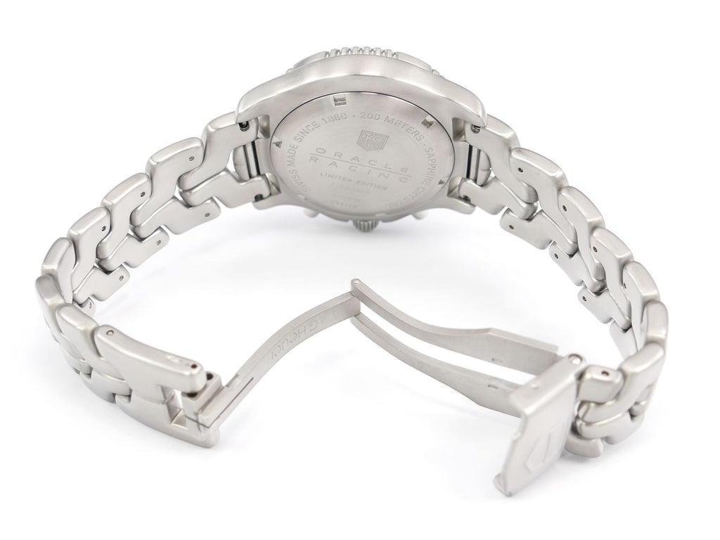TAG Heuer Link Chronograph Oracle Racing CT1118 folding clasp with security clip