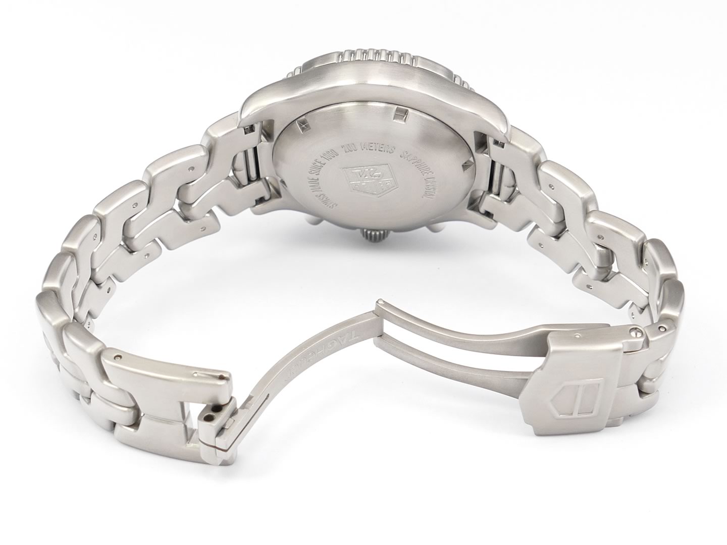 TAG Heuer Link CT2111.BA0550 folding clasp with security clasp