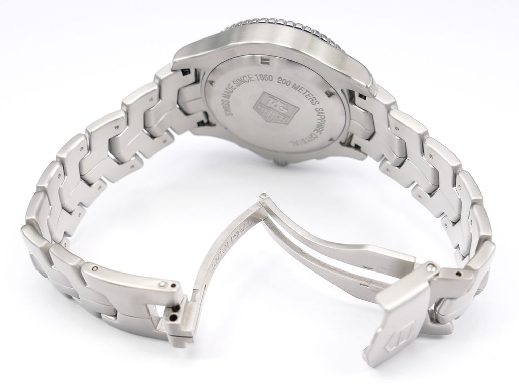 TAG Heuer Link Chronograph CJ1110.BA0576 folding clasp with security