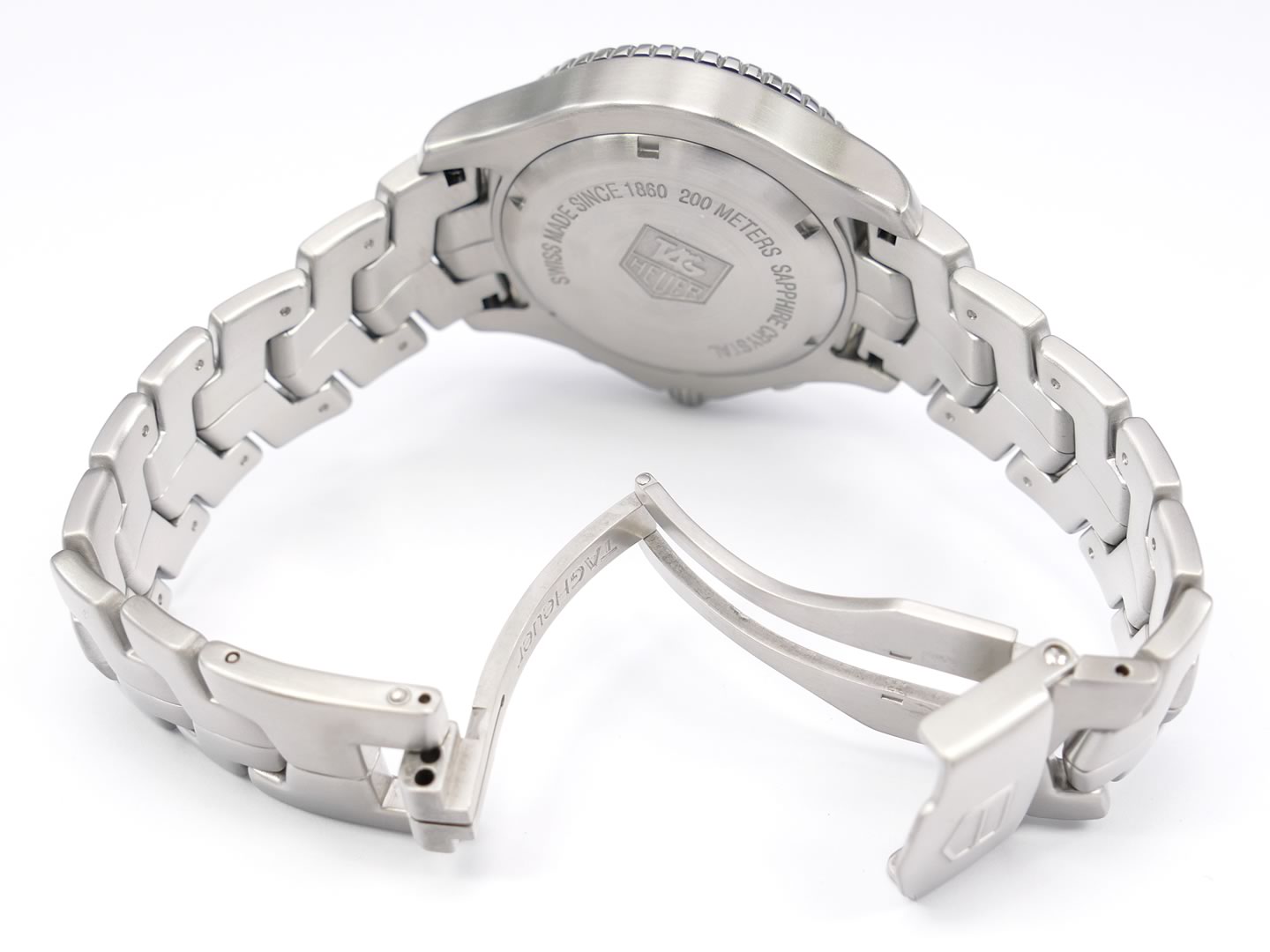 TAG Heuer Link Chronograph CJ1110.BA0576 folding clasp with security