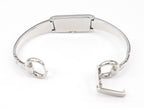 Gucci G-Line 109 Black Rectangular Dial stainless steel bangle