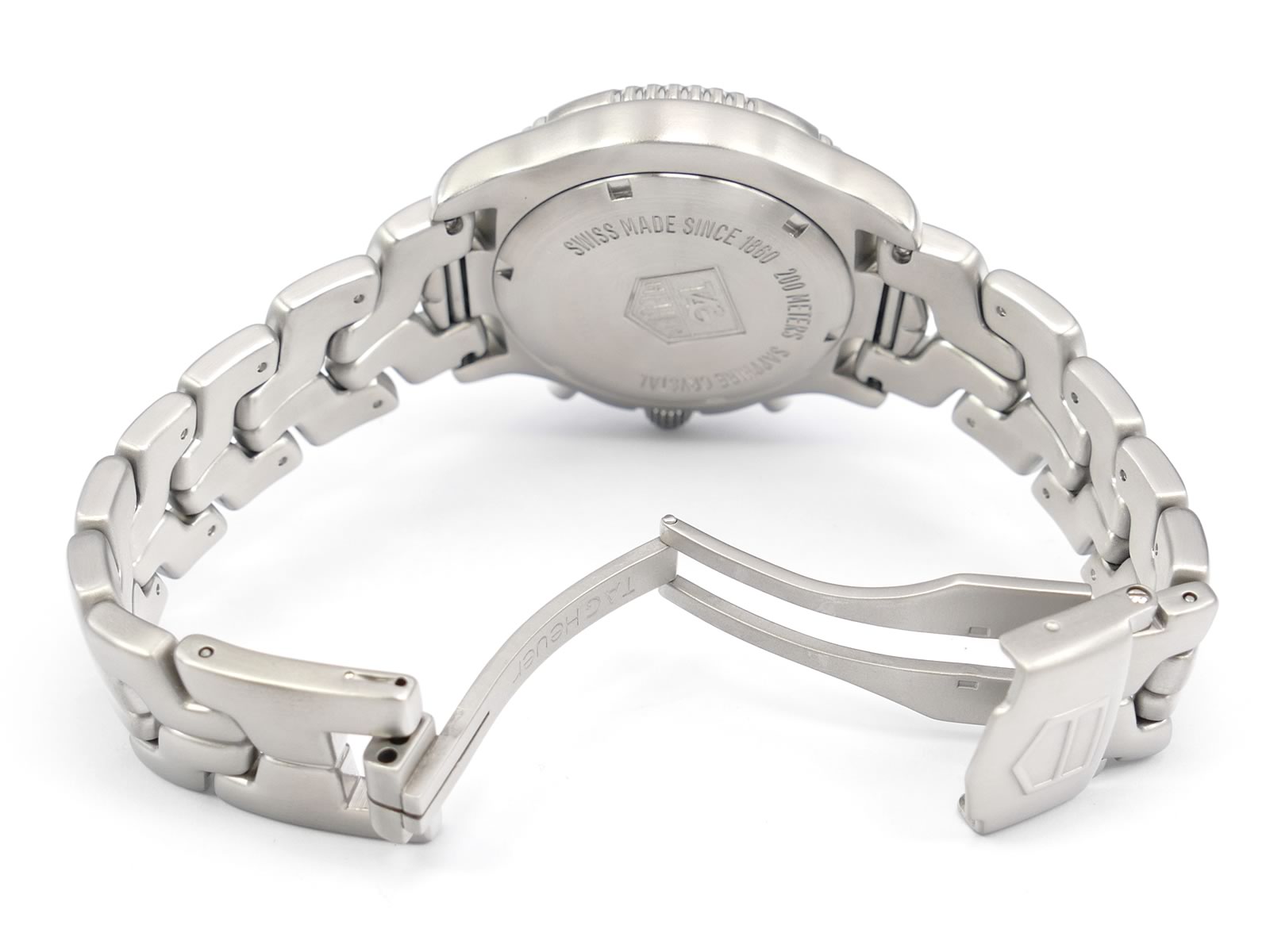 TAG Heuer Link Chronograph CT1111.BA0550 folding clasp with security