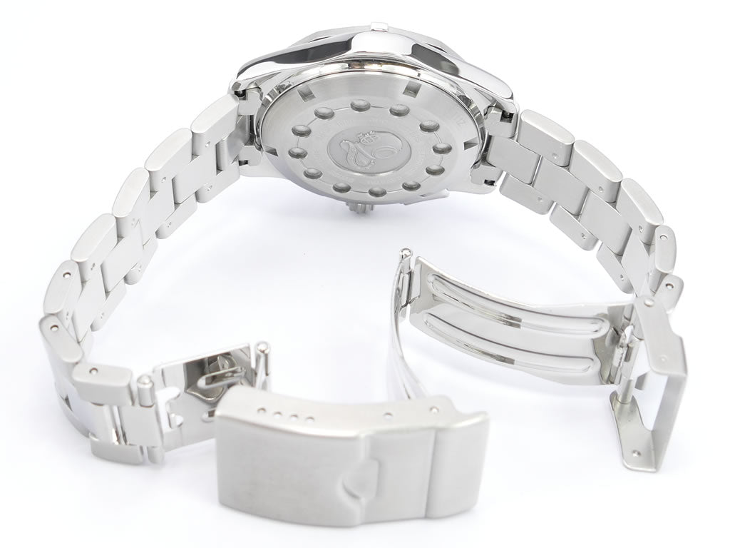 TAG Heuer Aquaracer Alarm WAF111Z.BA0801 side and clasp with diver's extension