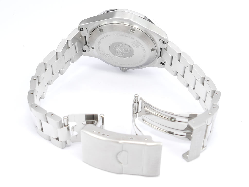 TAG Heuer Aquaracer Calibre S Regatta CAF7111.BA0803 side and clasp with wetsuit expansion