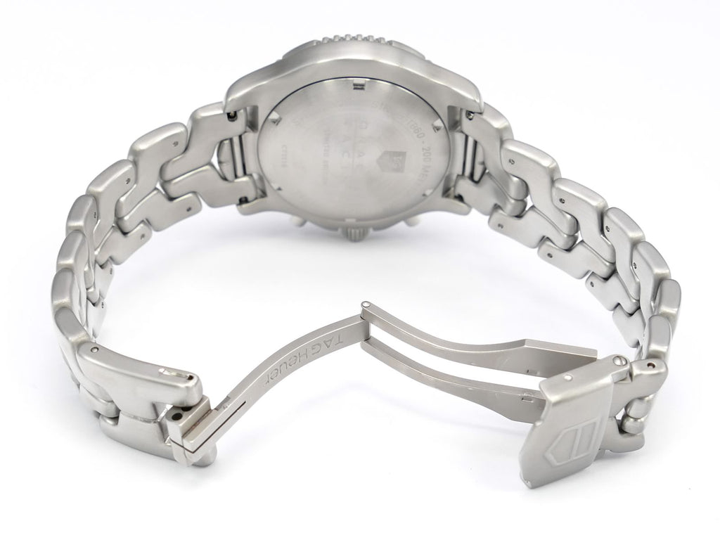 TAG Heuer Link Chronograph CT1118 folding clasp with security clip