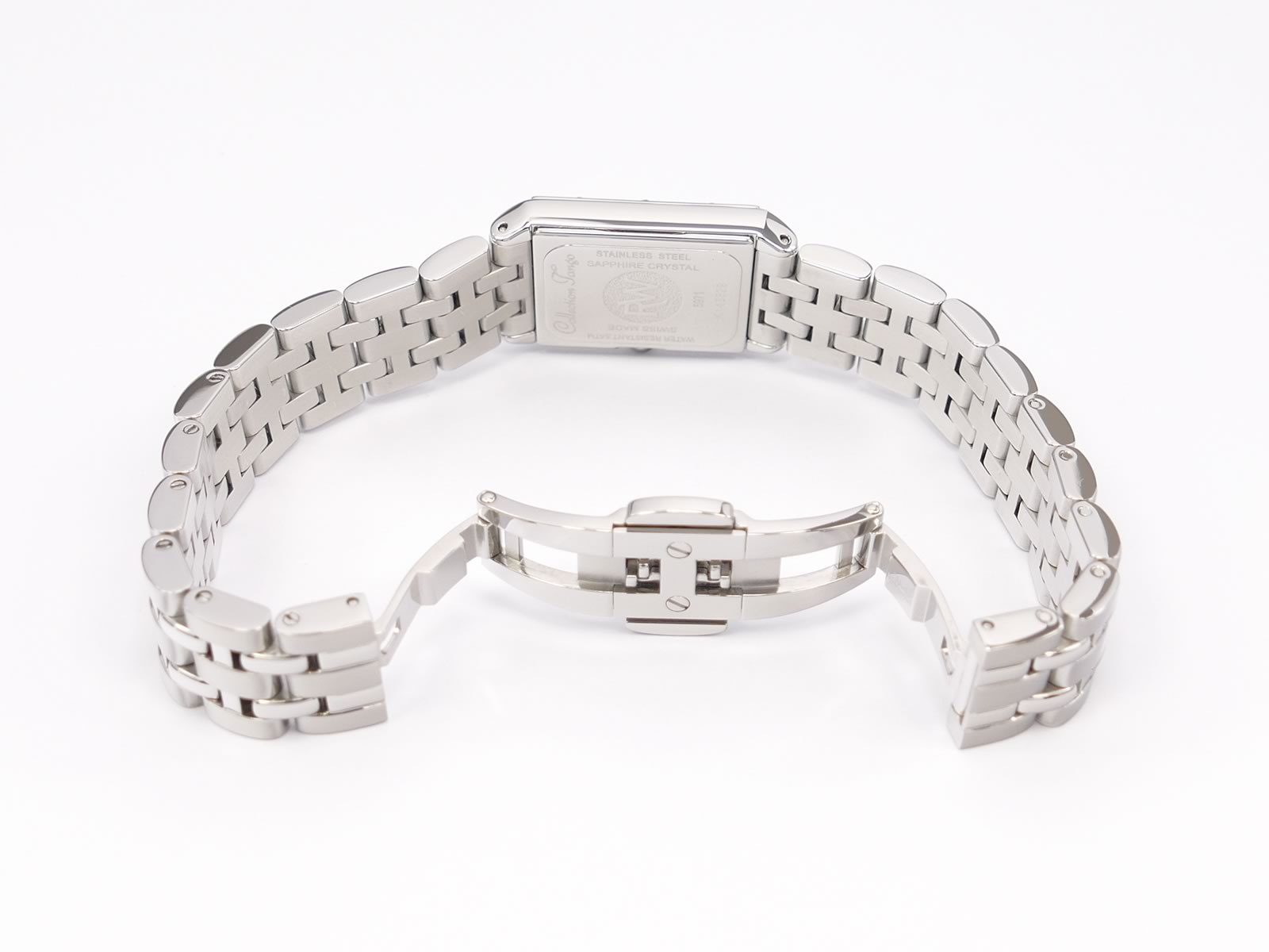 Raymond Weil Tango 5971 stainless steel bi folding clasp