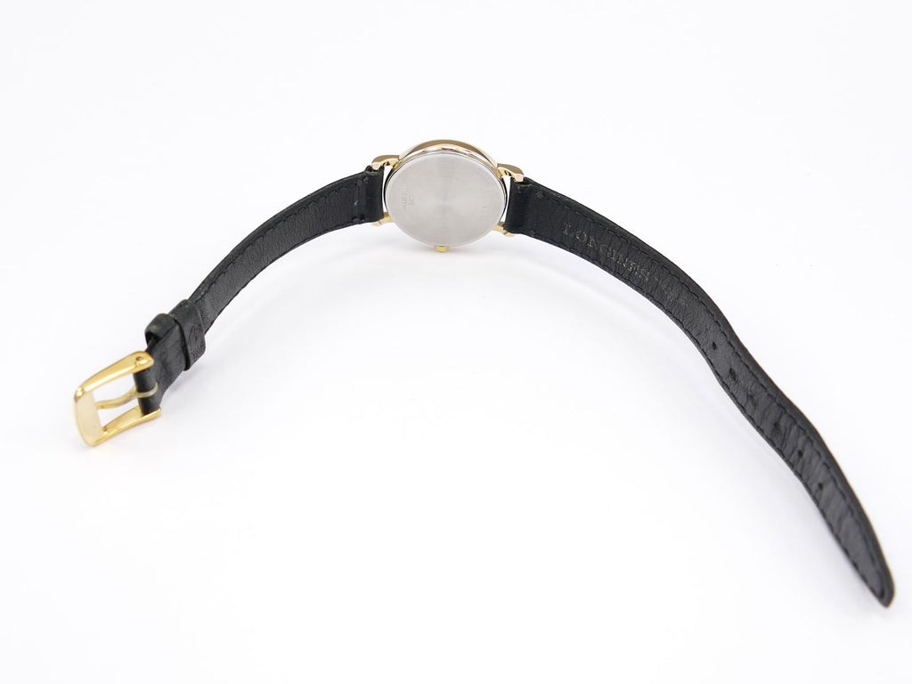 Longines Presence black leather strap