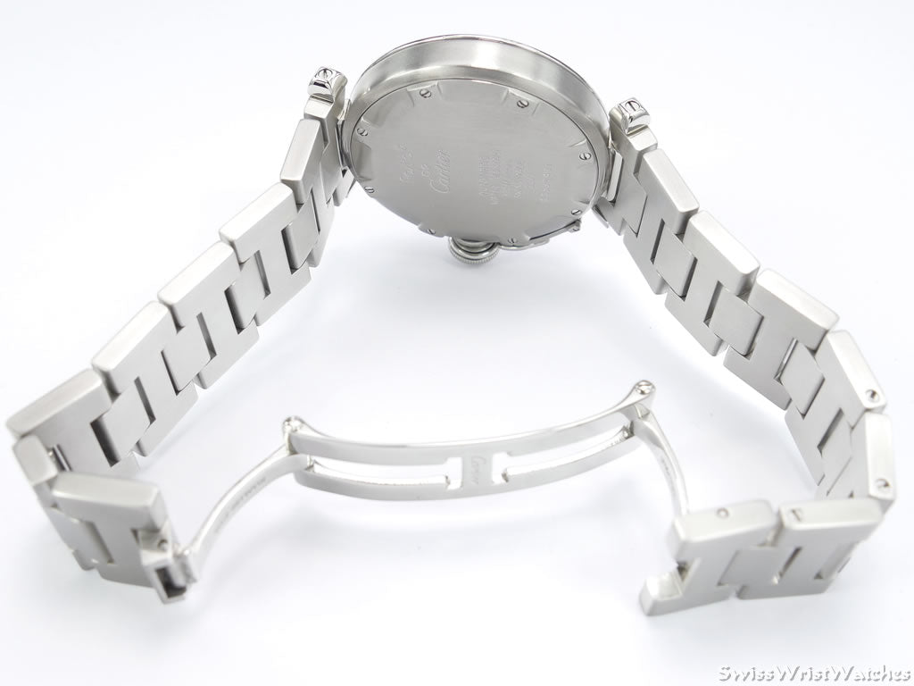 Cartier Pasha GMT Silver 2377 side view