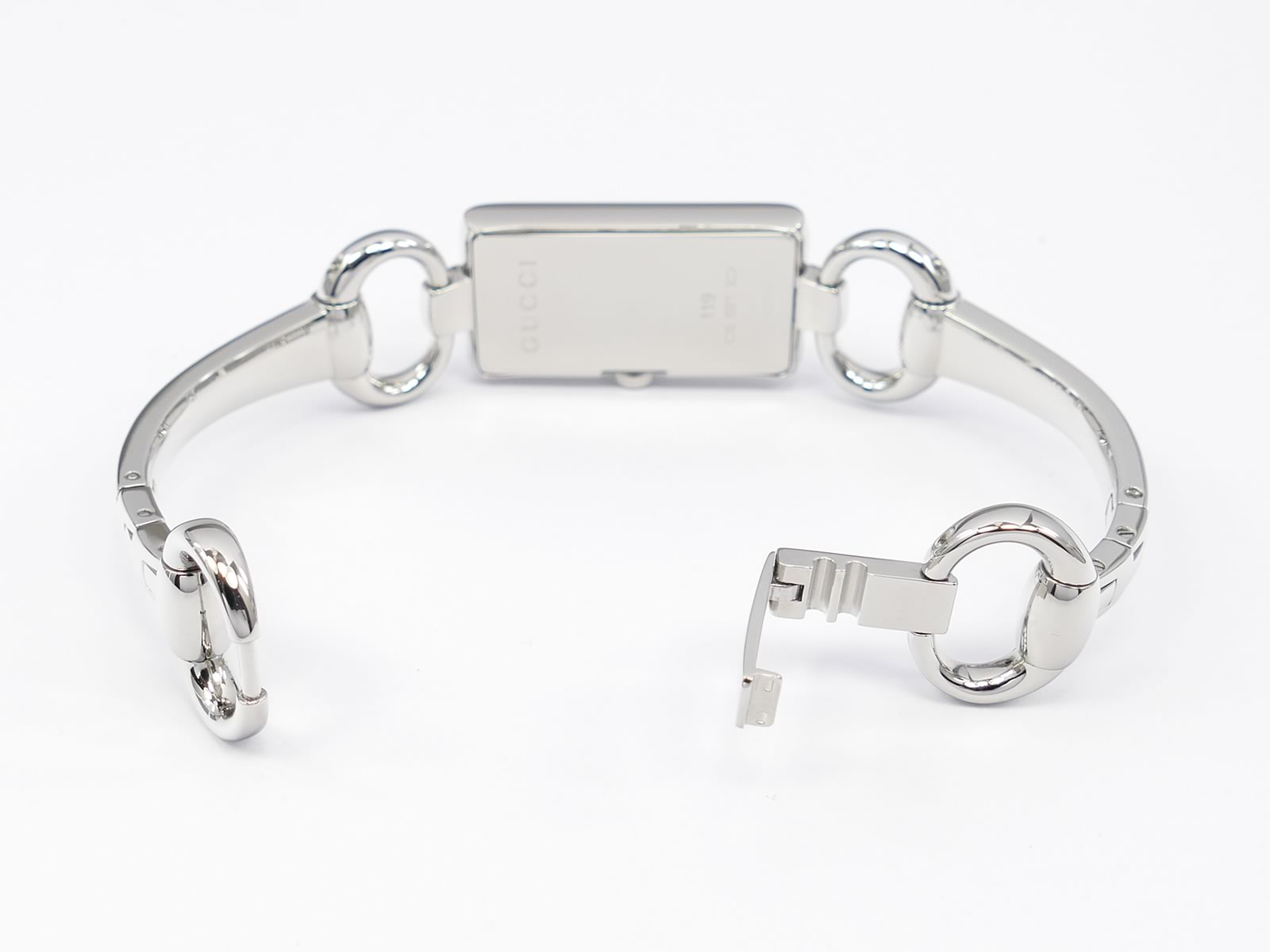 Gucci Tornabuoni 119 stainless steel bangle clip