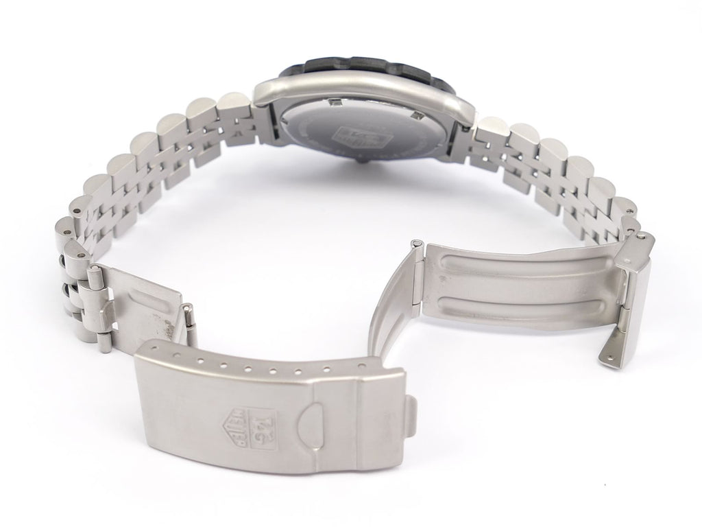 TAG Heuer Formula 1 WA1218 stainless steel folding clasp with wet suit expansion