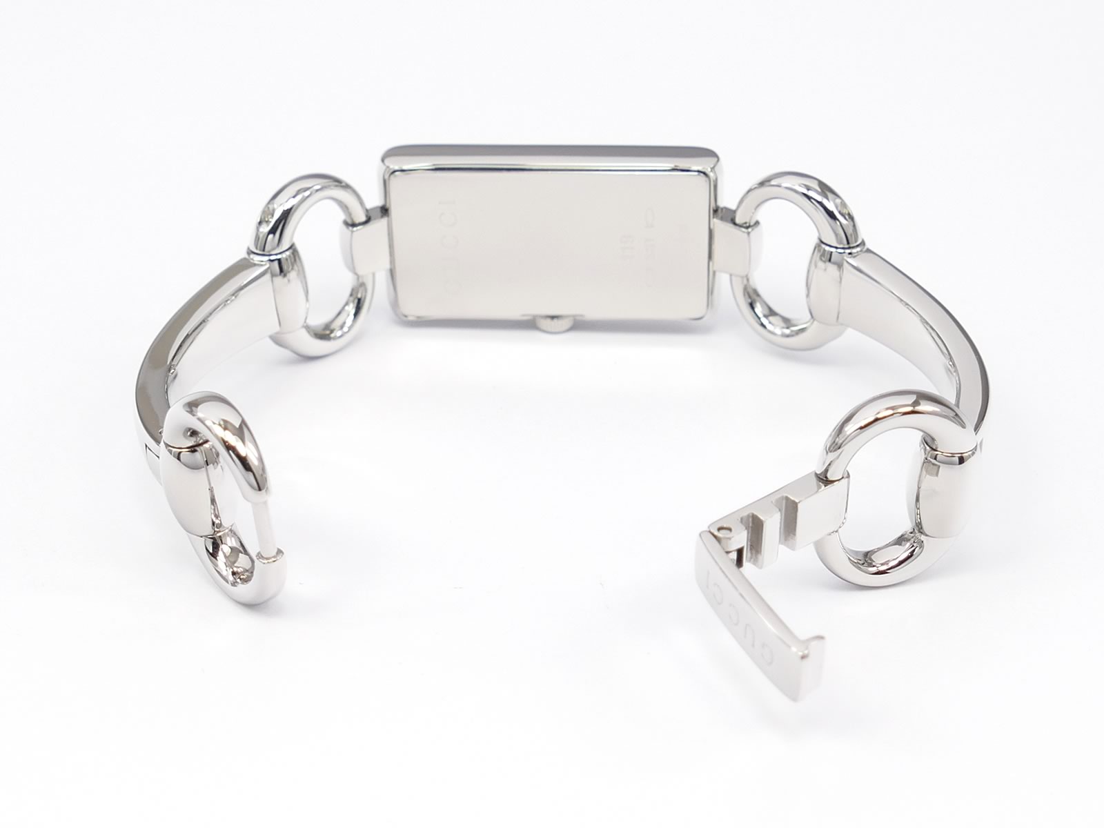 Gucci Tornabuoni 119 stainless steel bangle clip