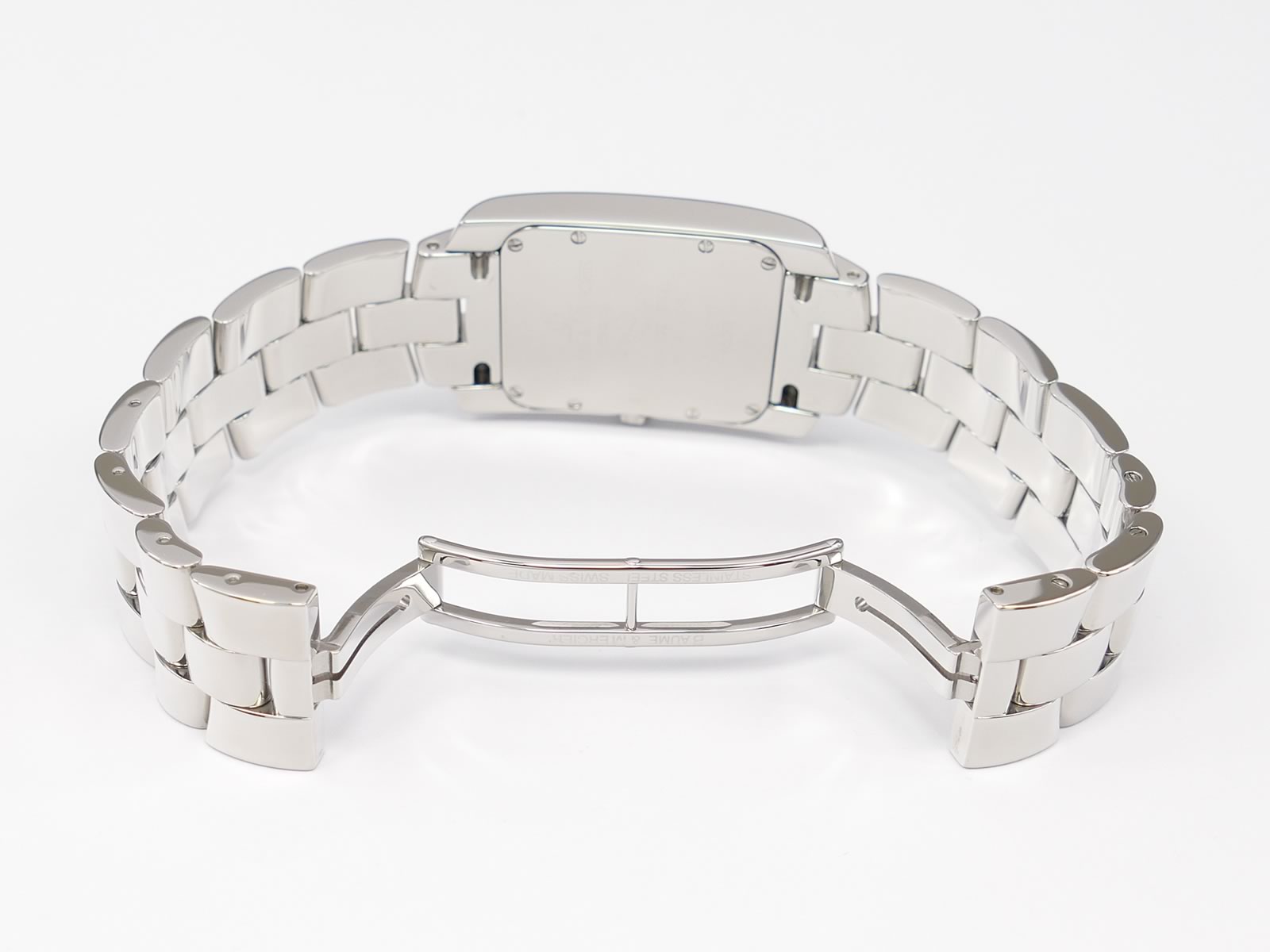 Baume & Mercier Hampton Milleis 65308 stainless steel bi folding clasp