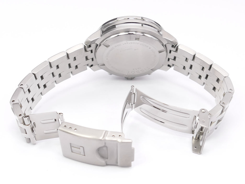 Tissot T-Sport PRC200 stainless steel folding clasp with wet suit expansion