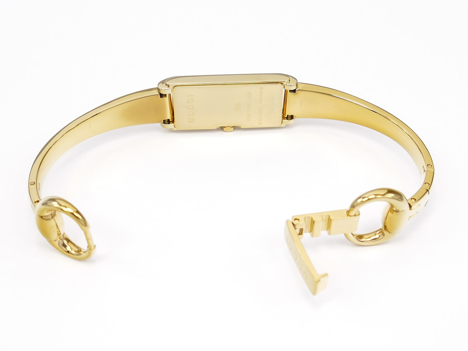 Gucci G-Line 109 18k Yellow Gold two piece bangle