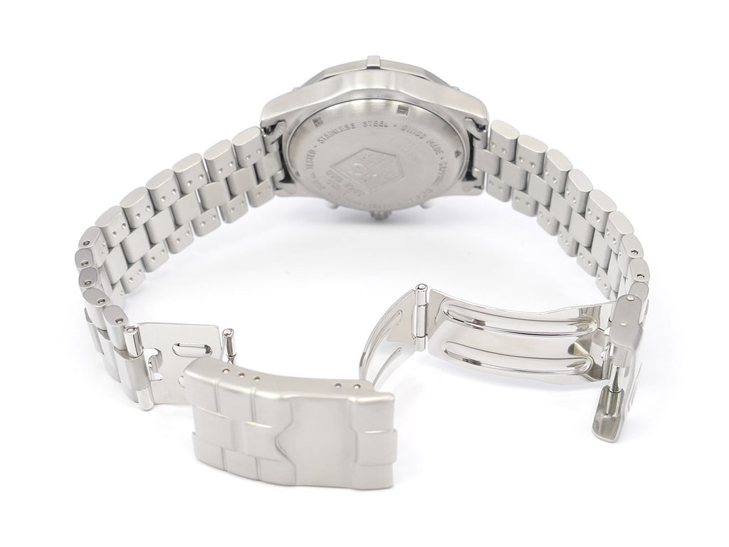 TAG Heuer 2000 Chronograph Black CK1110-0 stainless steel folding clasp with wet suit expansion