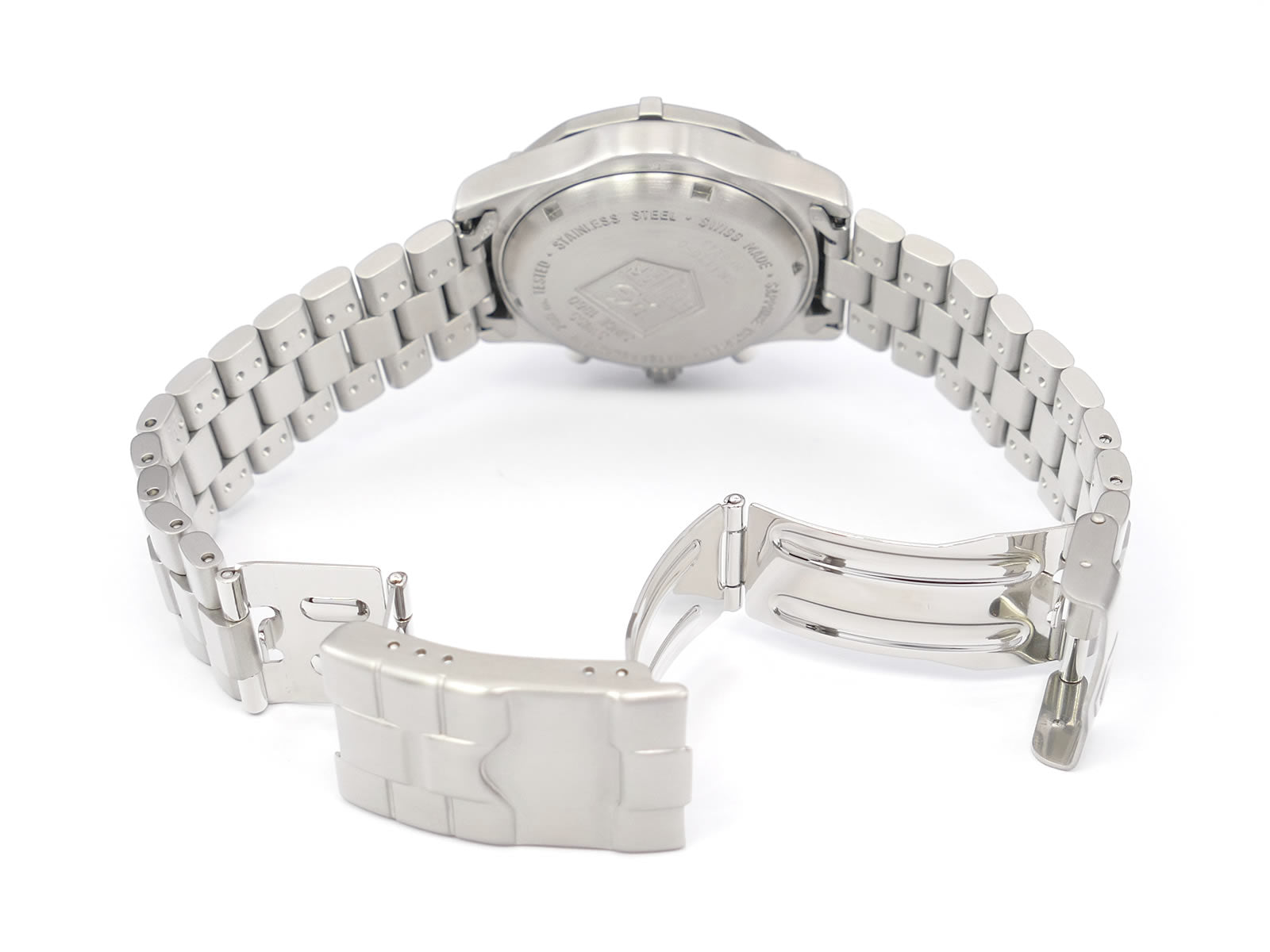 TAG Heuer 2000 Chronograph Black CK1110-0 stainless steel folding clasp with wet suit expansion