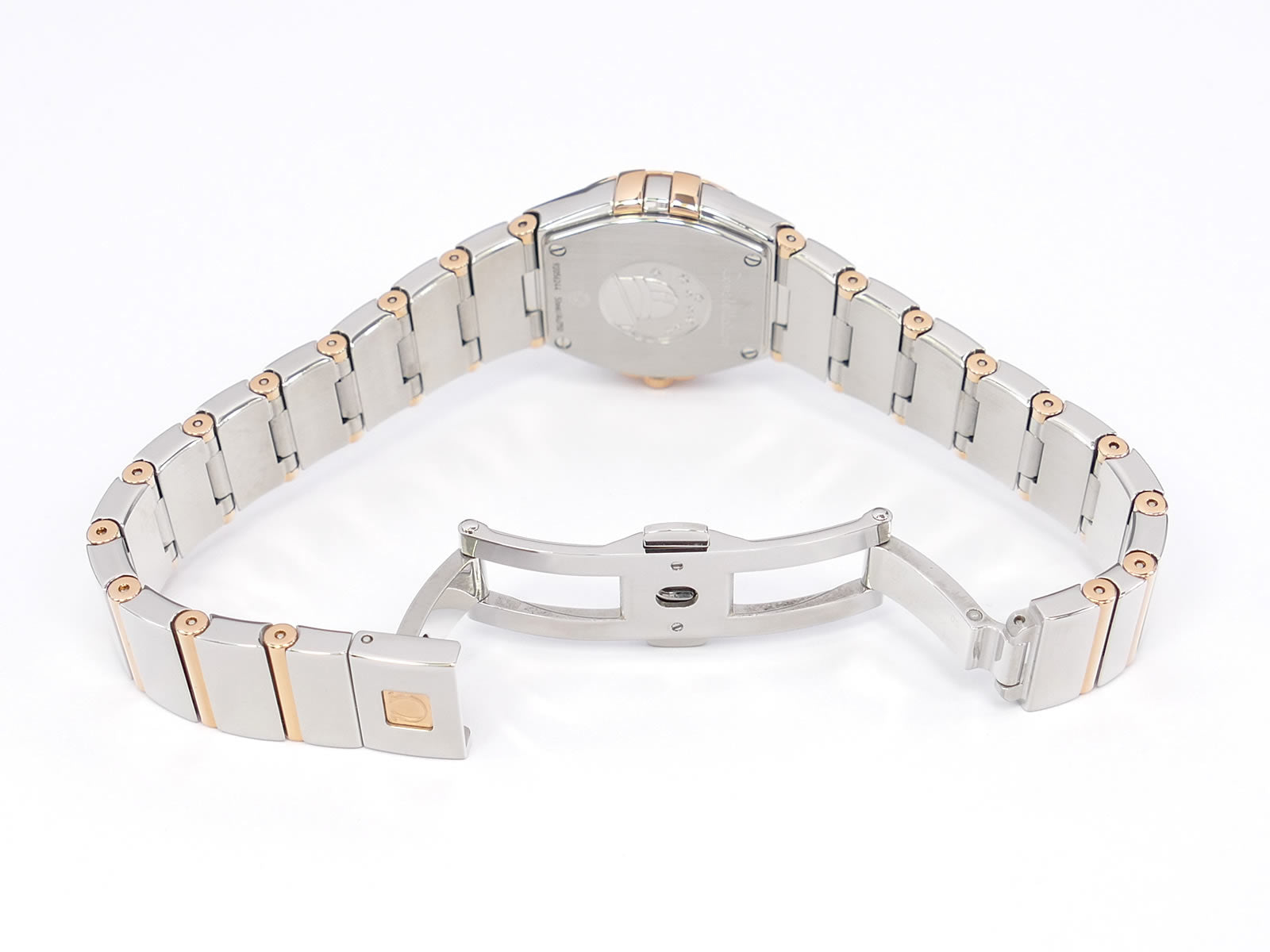 Omega Constellation 123.20.24.60.55.003 bi folding stainless steel clasp