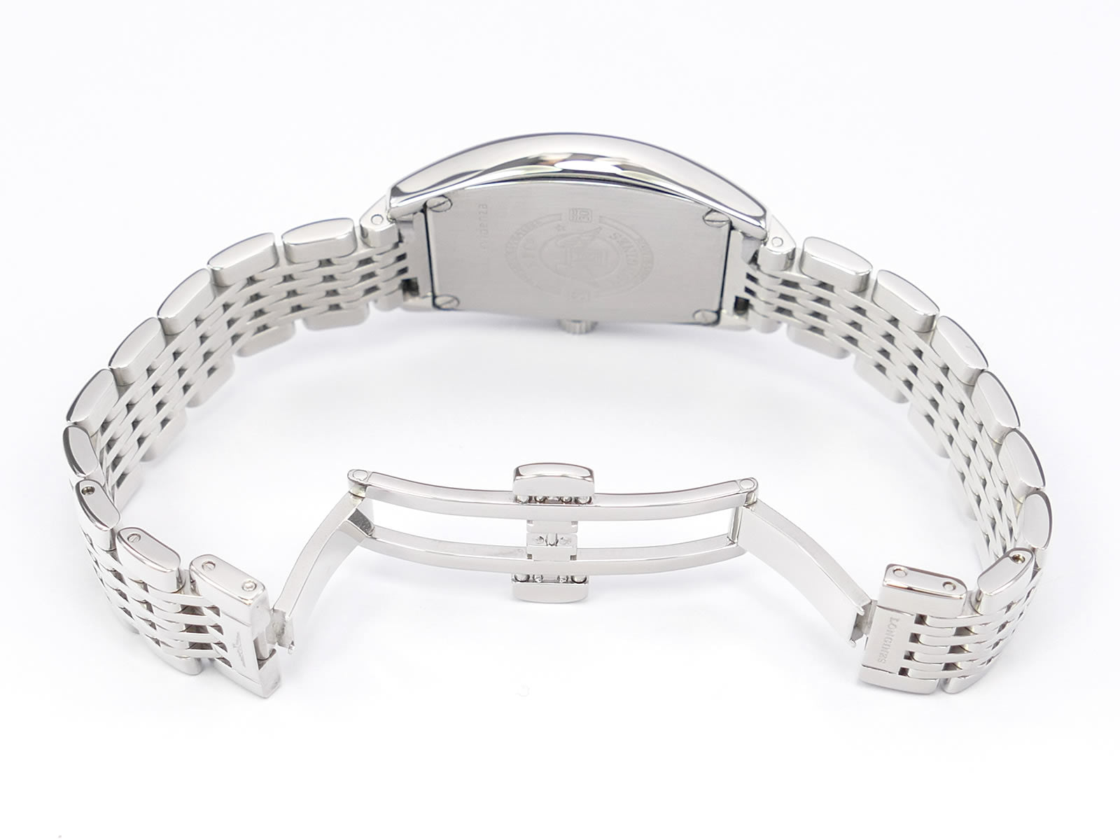 Longines Evidenza L2.155.4.71.6 stainless steel bi folding clasp