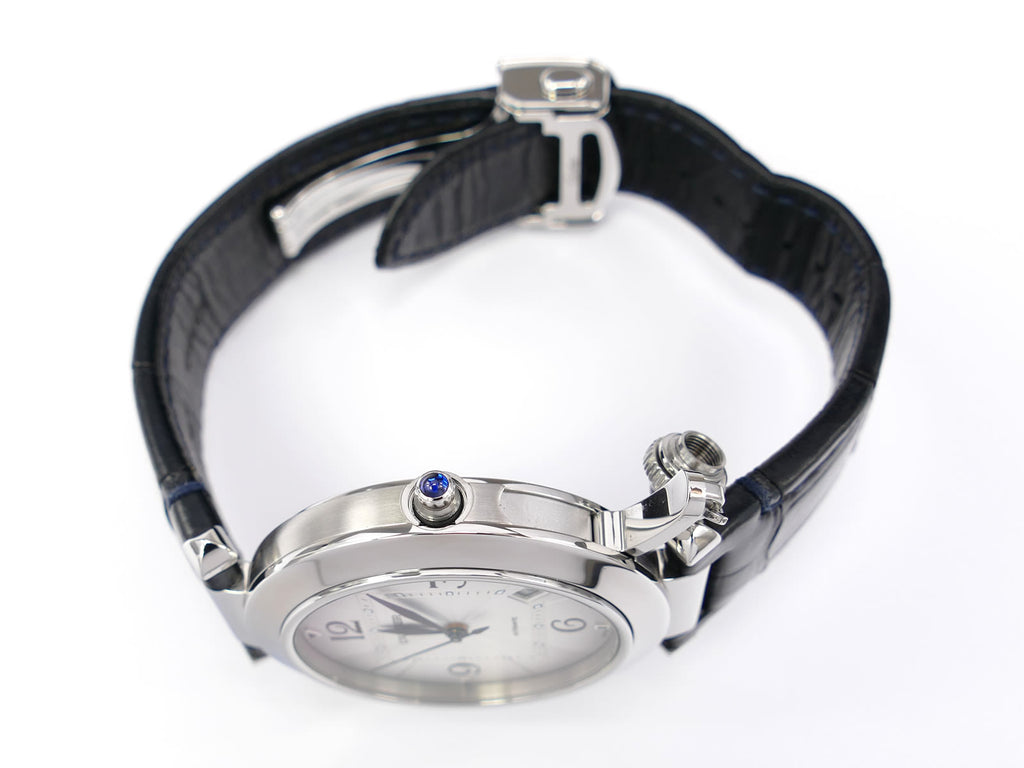 Cartier Pasha WSPA0010 crown with sapphire cabochon
